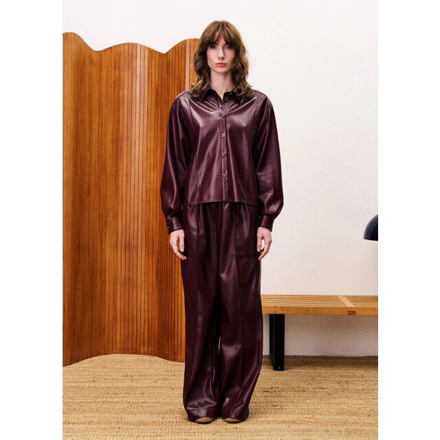 FRNCH Michaux lakleren broek bordeaux 9610153197896 large