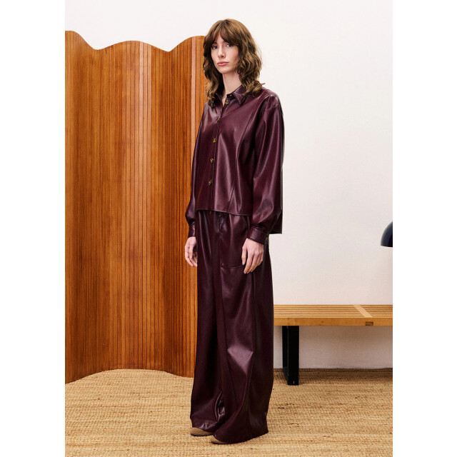 FRNCH Michaux lakleren broek bordeaux 9610153197896 large