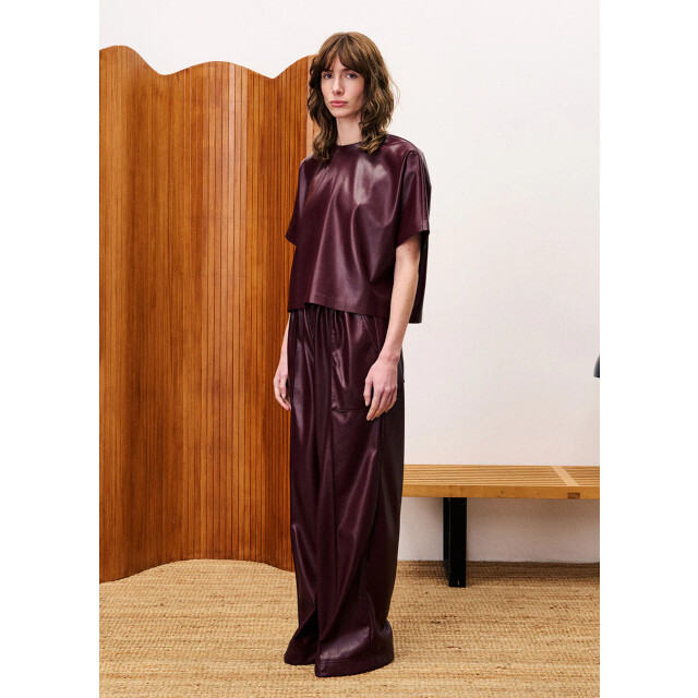 FRNCH Michaux lakleren broek bordeaux 9610153197896 large