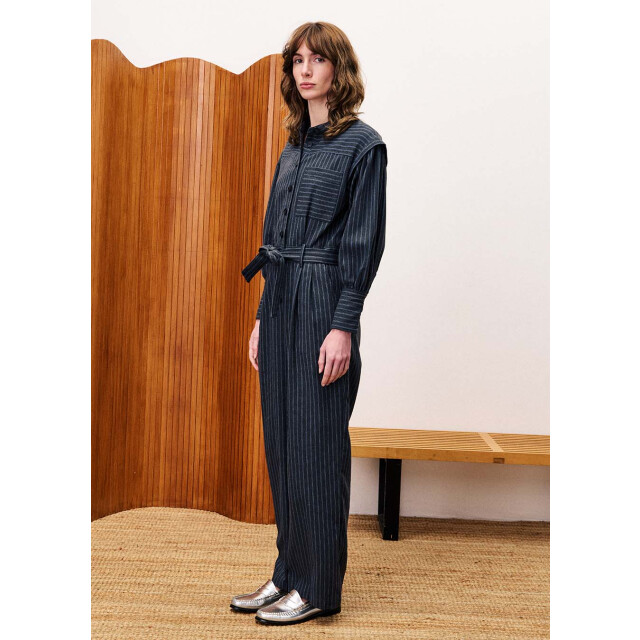 FRNCH Vigan jumpsuit gestreept schouderdetails en strikceintuur 9610318905672 large