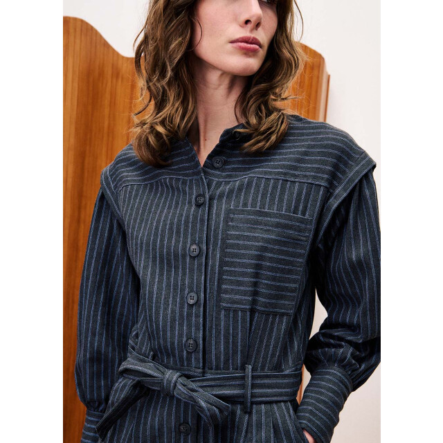 FRNCH Vigan jumpsuit gestreept schouderdetails en strikceintuur 9610318905672 large