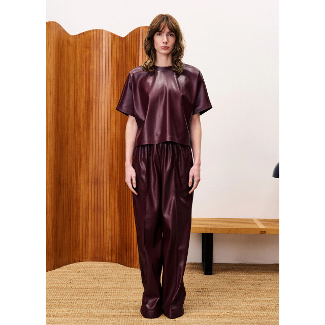 FRNCH Michaux lakleren broek bordeaux 9610153197896 large