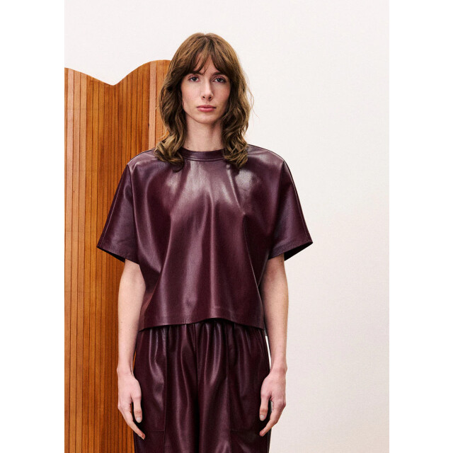 FRNCH Bazin lakleren top bordeaux 9610250453320 large
