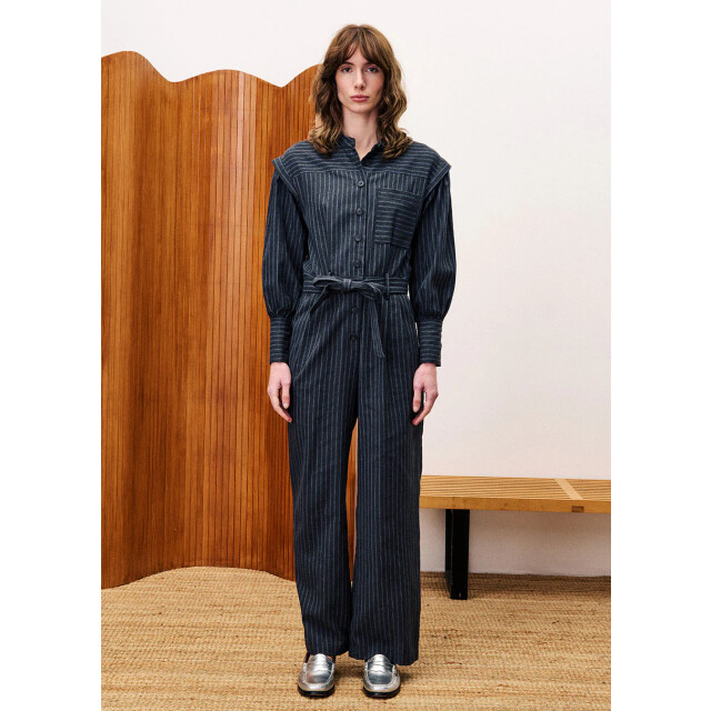 FRNCH Vigan jumpsuit gestreept schouderdetails en strikceintuur 9610318905672 large