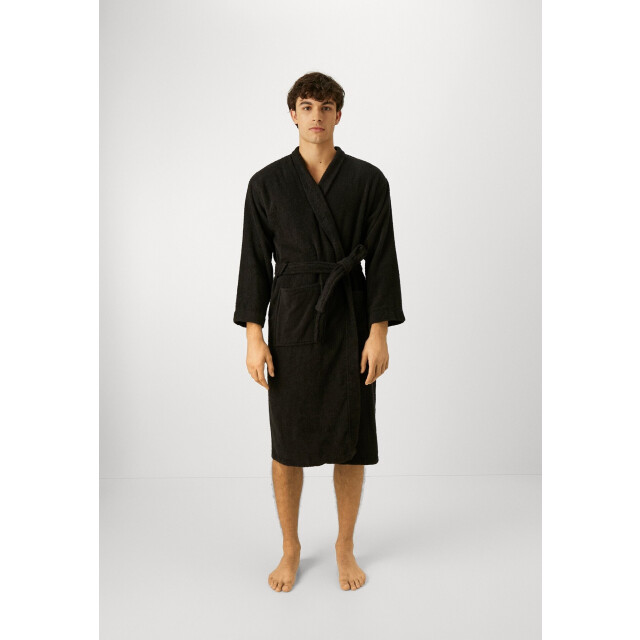 Jack & Jones Badjas heren badstof jacsolid bathrobe 12243624-Zwart large