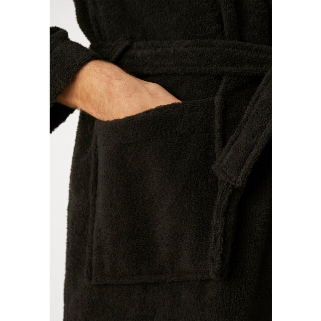 Jack & Jones Badjas heren badstof jacsolid bathrobe 12243624-Zwart large