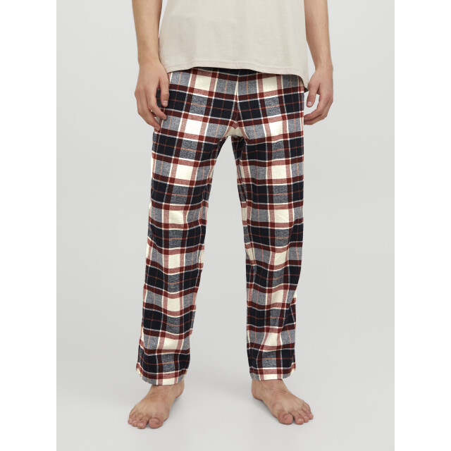 Jack & Jones Heren pyjamabroek flanel lange pijpen jacrimon pants geruit 12182711-Cloud Dancer large