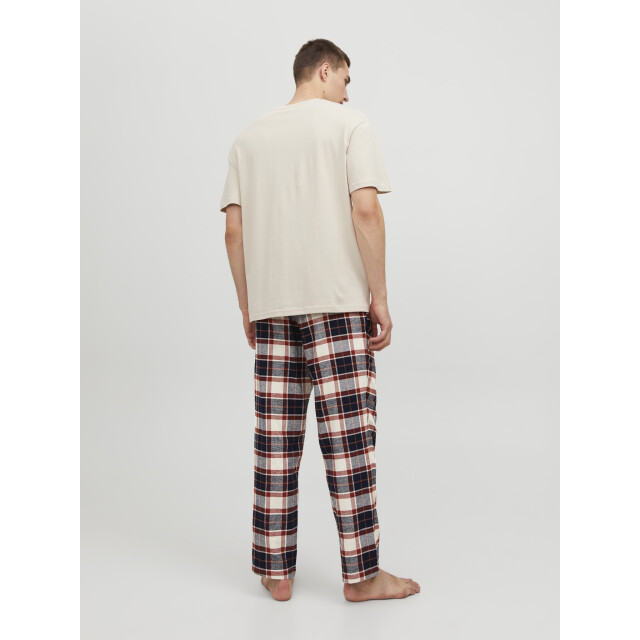 Jack & Jones Heren pyjamabroek flanel lange pijpen jacrimon pants geruit 12182711-Cloud Dancer large