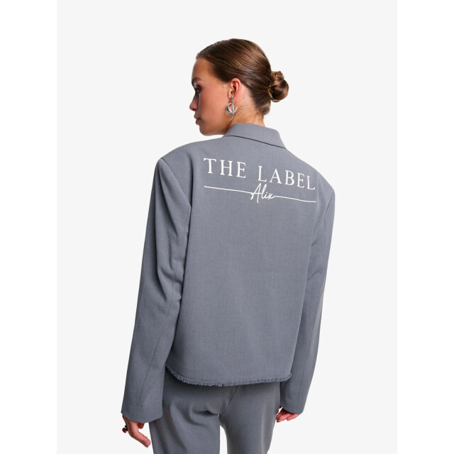 Alix The Label Dames blazer double breasted soft grey melange 2509424328-880 large