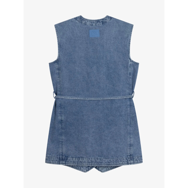 Refined Department Dames jurk giulia gilet denim blue R2508672696-204 large