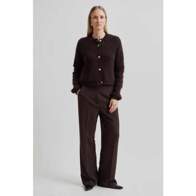 Second Female pant fique classic trouser 6021 chocolate plu 06541.880.0022 large
