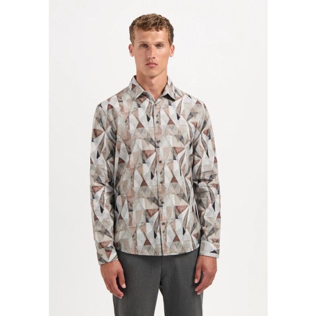 No Excess Heren overhemd 29430923 044 taupe NoExcess Overhemd 29430923 044Taupe large