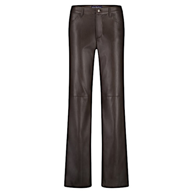 Red Button Broek srb4627 colette faux leather brown SRB4627 Colette Faux Leather - Brown large