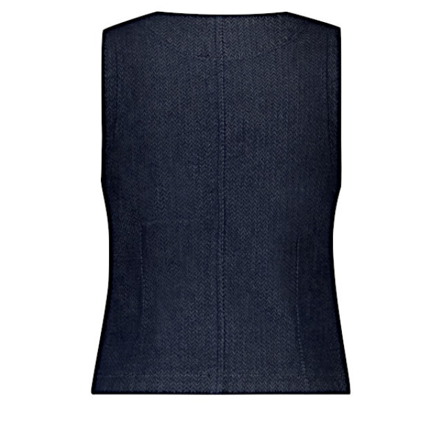 Red Button Gilet srb4587 waistcoat heringbone dark blue SRB4587 Waistcoat heringbone - Dark Blue large