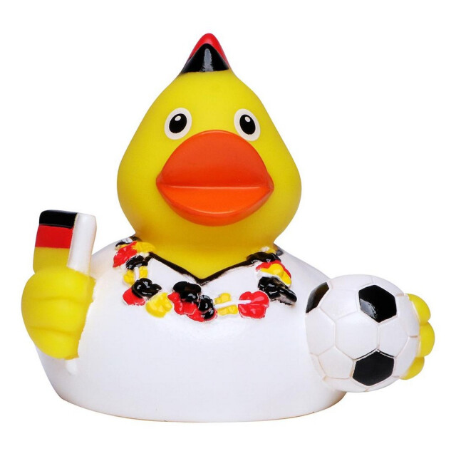 Mbw Schnabels eend voetbal fan krijs speelgoed UTLT4759_yellowwhite large