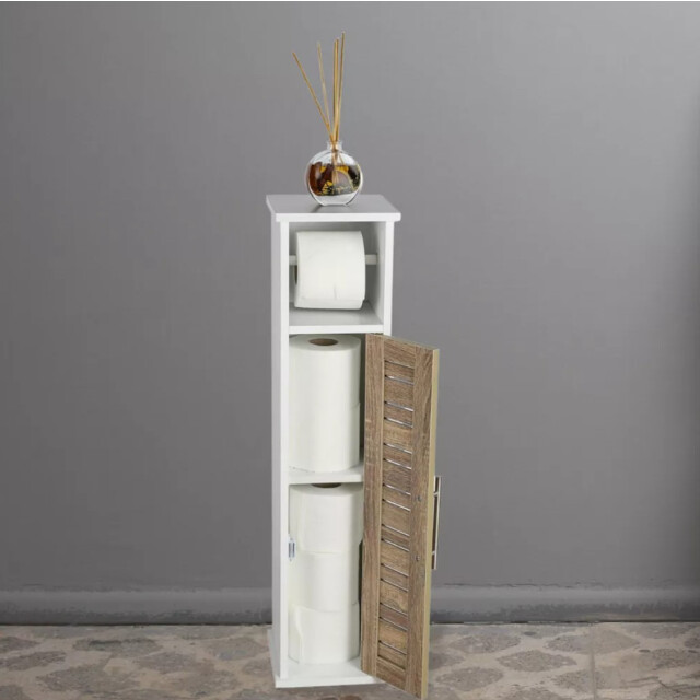 4goodz Toiletrolhouder met toiletroldispenser stockholm 18x18x75 cm - 3048730 large