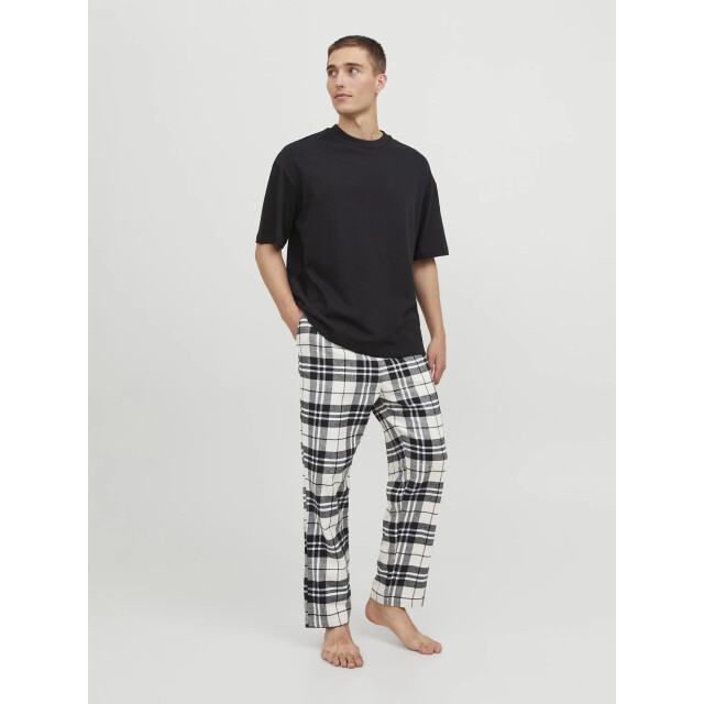 Jack & Jones Heren pyjamabroek flanel lange pijpen jacrimon pants geruit 12182711-Moonbeam large