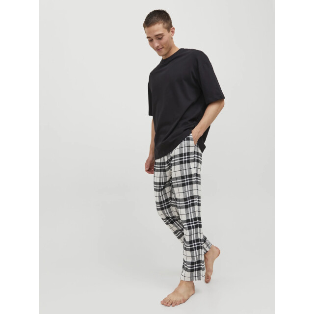 Jack & Jones Heren pyjamabroek flanel lange pijpen jacrimon pants geruit 12182711-Moonbeam large