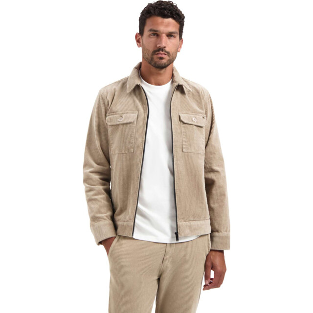 No Excess Overshirt zipper corduroy coord sand 29510907-015 large