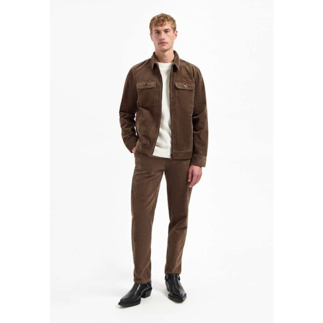 No Excess Overshirt zipper corduroy coord taupe 29510907-044 large