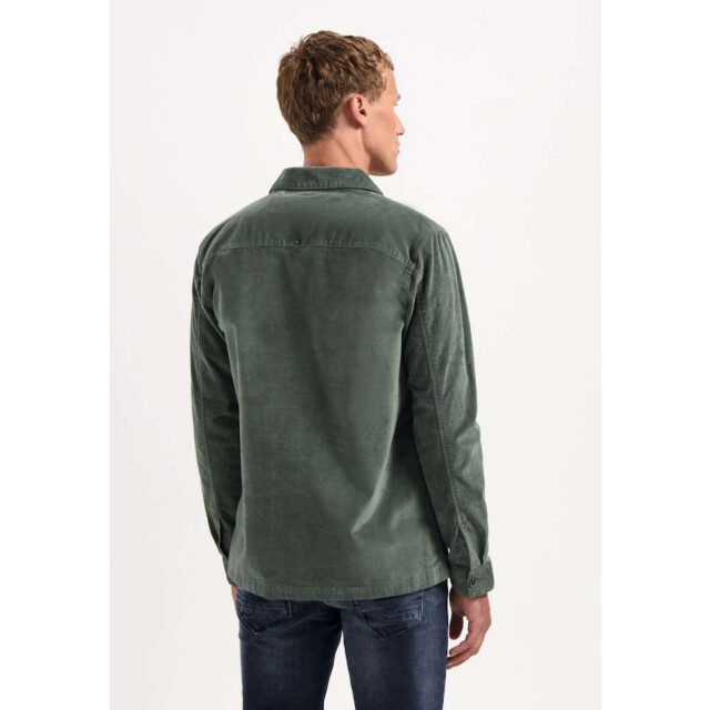 No Excess Overshirt buttons twill dark green 29530842-052 large