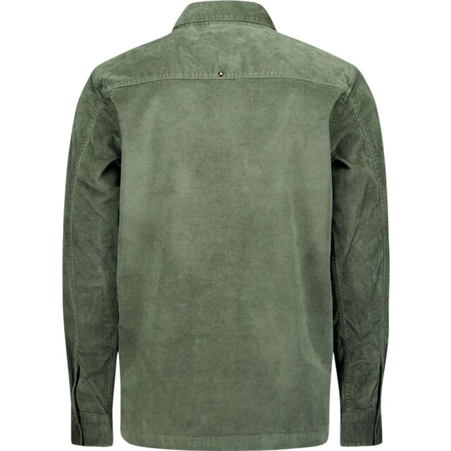 No Excess Overshirt buttons twill dark green 29530842-052 large