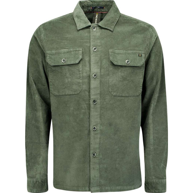No Excess Overshirt buttons twill dark green 29530842-052 large