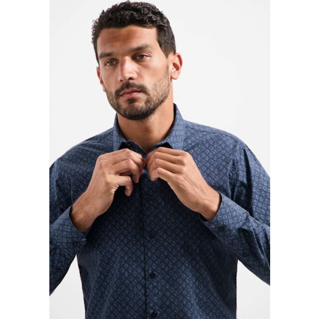 No Excess Shirt strech allover printed night 29430927-078 large