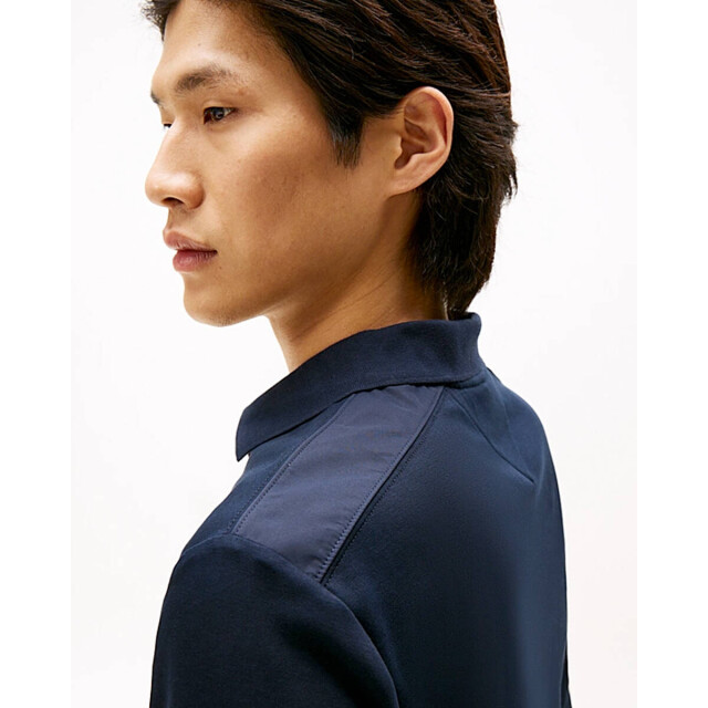 Tommy Hilfiger Polo lange mouw mw0mw42078 Tommy Hilfiger Polo lange mouw voor Heren in de kleur Licht blauw - Maat XXXL voor Heren in de kleur Licht blauw - Maat XXXL large