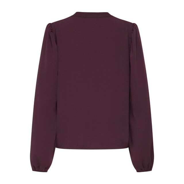 Jacqueline de Yong rachel life l/s v-neck top wvn 15355360 maroon banner 06615.680.0012 large