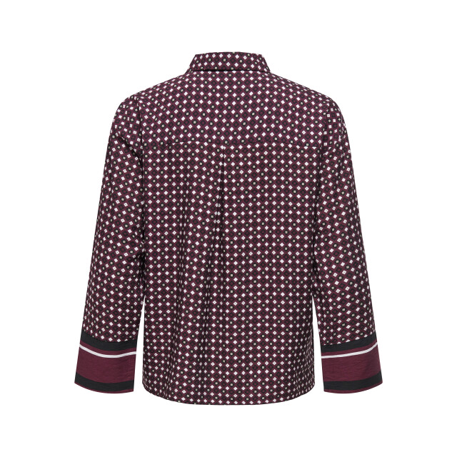 Jacqueline de Yong alice 7/8 loose shirt wvn 15356522 maroon banner 06615.840.0028 large