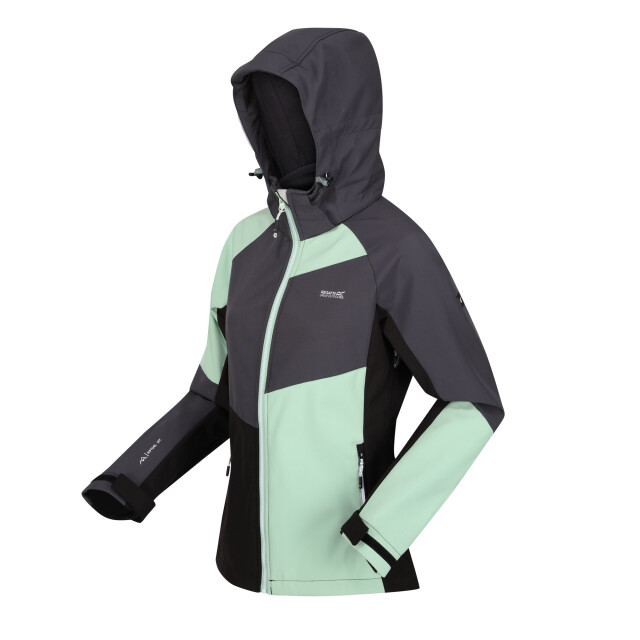 Regatta Dames desoto ix soft shell jas UTRG9370_quietgreensealgrey large