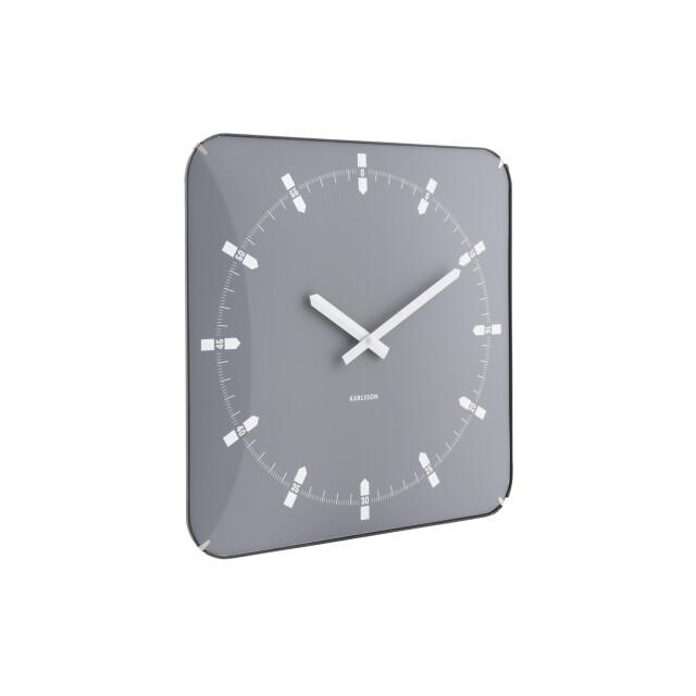 Karlsson wandklok sucinto dome vierkant cool grey 3259462 large