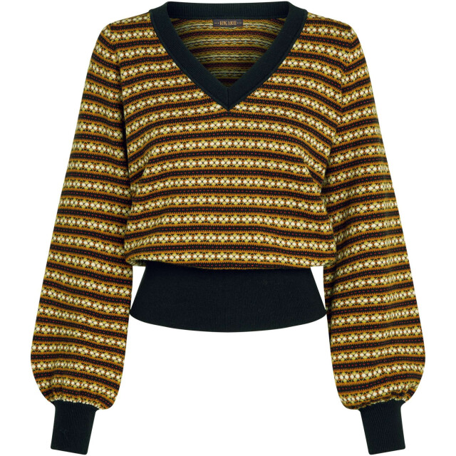 King Louie V-neck bellsleeve walter 09839-001 large