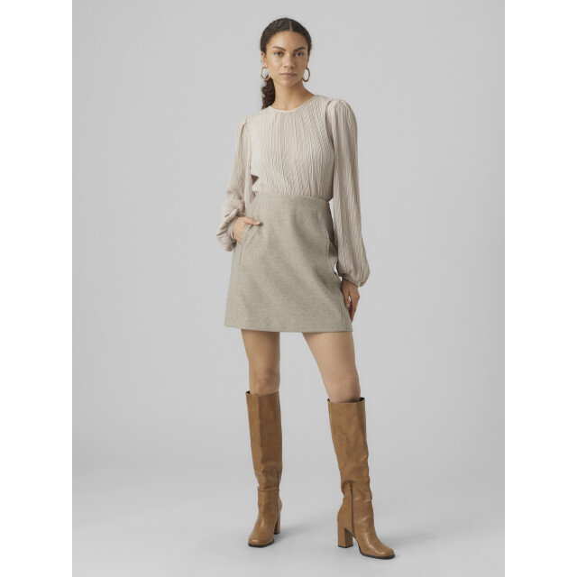 Vero Moda vmfortuneallison hw short skirt ga 10253954 silver mink 06411.185.0003 large