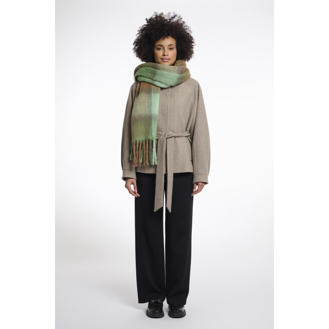Rino & Pelle chekered scarf rita.7002512 forest mix 06811.500.0008 large
