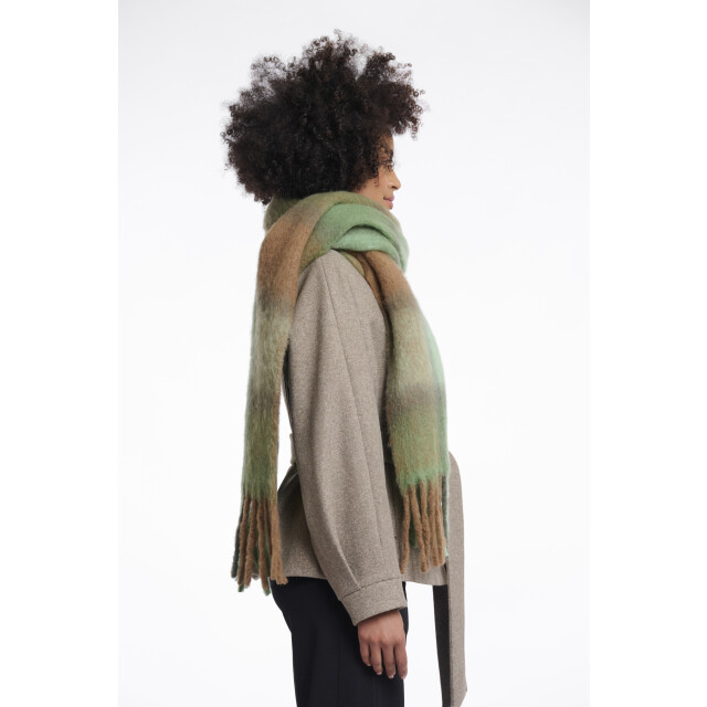 Rino & Pelle chekered scarf rita.7002512 forest mix 06811.500.0008 large