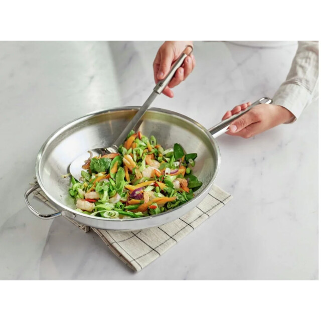 Demeyere Apollo 7 wok 32 cm vlakke bodem met gratis glasdeksel 52932NP large