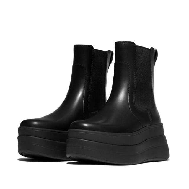 FitFlop F-mode stack leather chelsea boots E2J large