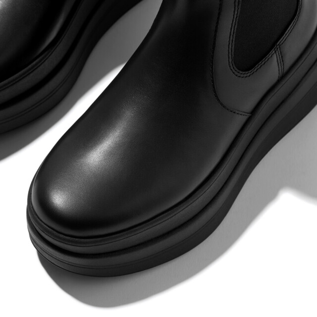 FitFlop F-mode stack leather chelsea boots E2J large