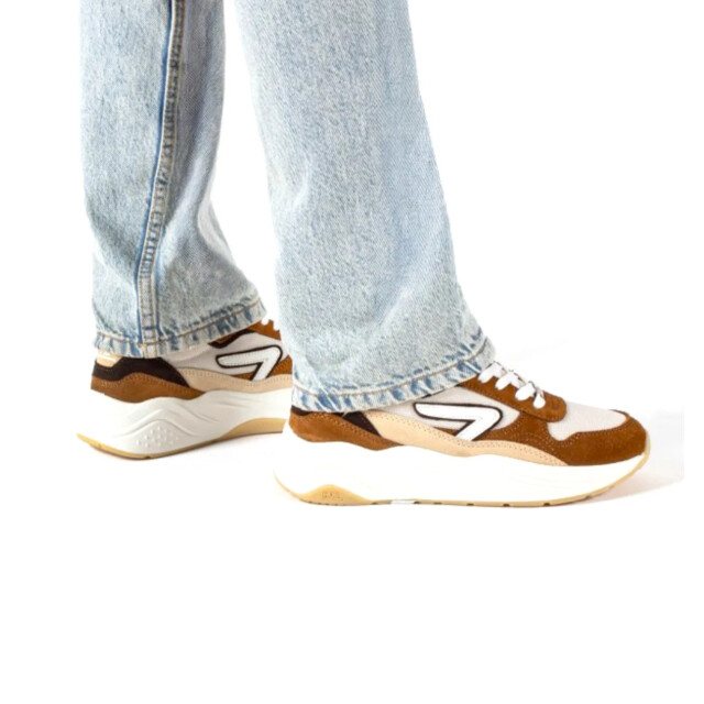Hub  Glide light beige/off white/cognac lage sneakers heren M6104S43-S23-C10 large
