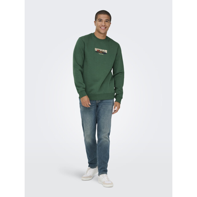 Only & Sons onsconnor simple life reg ls crew s 22035961 trekking green 05735.369.0031 large