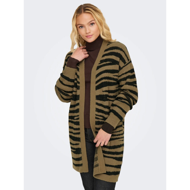 Jacqueline de Yong Lorraine animal l/s long cardigan 15328366 large