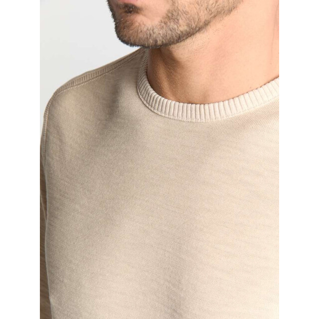 No Excess Pullover crewneck garment dyed + st cement N2102-122 large