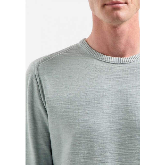 No Excess Pullover crewneck garment dyed + st dusty blue N2102-138 large