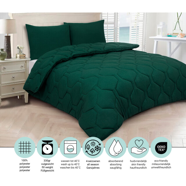 DoubleDry 2 in 1 dekbed 240x200 lits jumeaux wasbaar dekbed zonder overtrek - 3289481 large