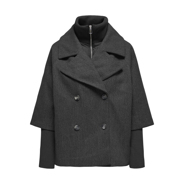 Jacqueline de Yong hannah life short jacket otw hab 15337889 dark grey melange 06111.970.0010 large