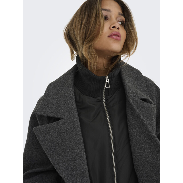 Jacqueline de Yong hannah life short jacket otw hab 15337889 dark grey melange 06111.970.0010 large