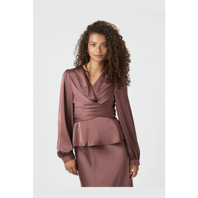 Neo Noir rista heavy sateen blouse 164803 393 dark rose 06615.625.0012 large Neo Noir rista heavy sateen blouse 164803 393 dark rose 06615.625.0012 large