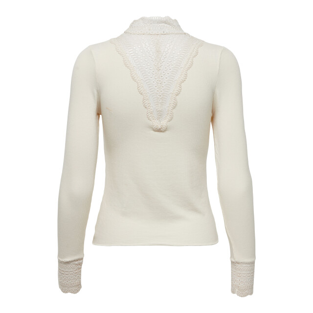 Only onltilde l/s high neck lace top jrs 15207788 birch 06012.198.0032 large